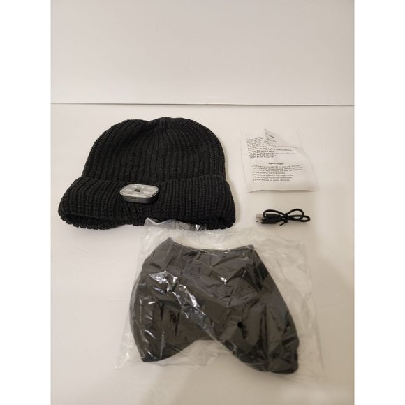 Accessories Night Scope Led Rechargeable Knit Beanie Hat Headlamp For